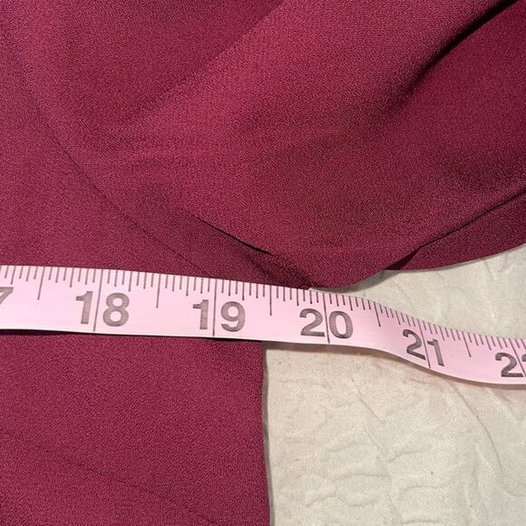 Nanette Lepore Womens Pleated Button Front Long Sleeve Blouse Burgundy Small NWT - Picture 6 of 7